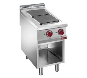 Diamond Elektrisch fornuis met 2 kookplaten op open kast Diamond Elektrisch fornuis met 2 kookplaten op open kast