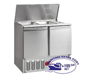 Diamond Gekoelde saladette met deksel 2x gn 1 1 + 3x gn 1 6 - 150 mm, reseve 2 deuren gn 1 1, 240 lit Diamond Gekoelde saladette met deksel 2x gn 1 1 + 3x gn 1 6 - 150 mm, reseve 2 deuren gn 1 1, 240 lit