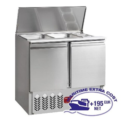 Diamond Gekoelde saladette met deksel 2x gn 1 1 + 3x gn 1 6 - 150 mm, reseve 2 deuren gn 1 1, 240 lit | SAL2M/R6 Diamond Gekoelde saladette met deksel 2x gn 1 1 + 3x gn 1 6 - 150 mm, reseve 2 deuren gn 1 1, 240 lit | SAL2M/R6