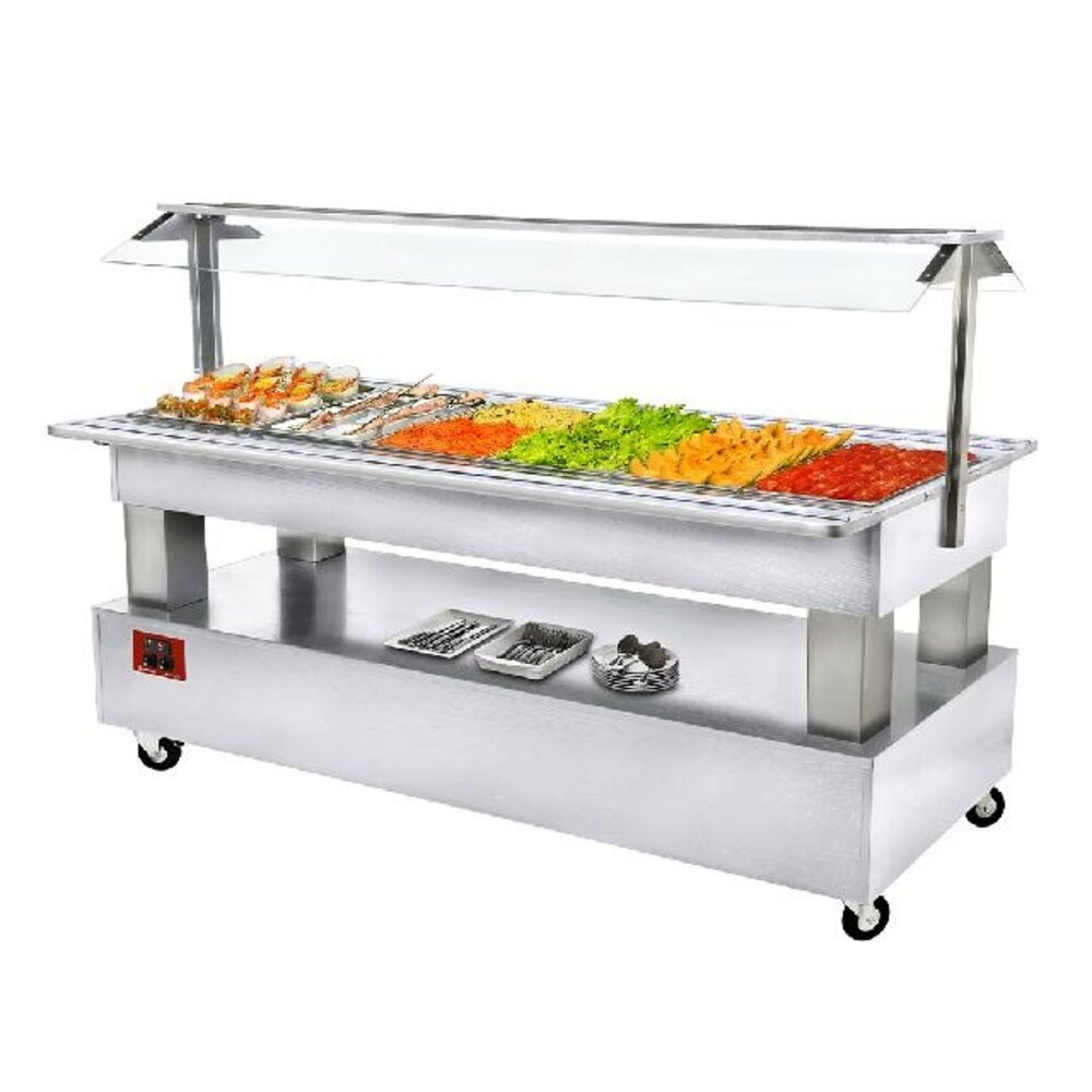 Diamond Buffet - salad bar, gekoeld, 6x gn 1 1-150 (wit hout) | BSB/6N-A1 Diamond Buffet - salad bar, gekoeld, 6x gn 1 1-150 (wit hout) | BSB/6N-A1