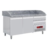 Diamond Frigotafel, 2 deuren 600x400 mm en 2 neutrale laden (4x bakken 600x400)