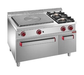 Diamond Fornuis, doorkookplaat, 2 gasbranders, gasoven gn 2 1, kast gn 1 1 Diamond Fornuis, doorkookplaat, 2 gasbranders, gasoven gn 2 1, kast gn 1 1