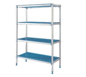 Diamond Lineaire rek in geanodiseerd aluminium gn 4 niveau s  modular rack Diamond Lineaire rek in geanodiseerd aluminium gn 4 niveau s  modular rack