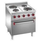 Diamond Elektrisch fornuis 4 platen op elektrische oven gn 2 1 en gril