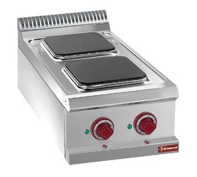 Diamond Elektrische kookplaat 2 vierkante platen -top-