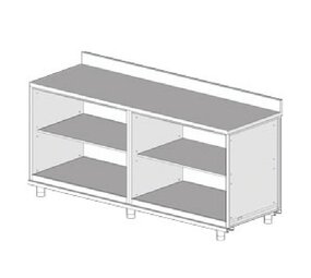 Diamond Neutraal achter meubel, opstaande boord