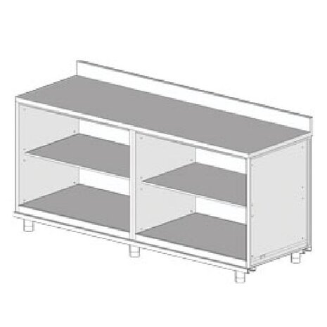 Diamond Neutraal achter meubel, opstaande boord | NL21X Diamond Neutraal achter meubel, opstaande boord | NL21X