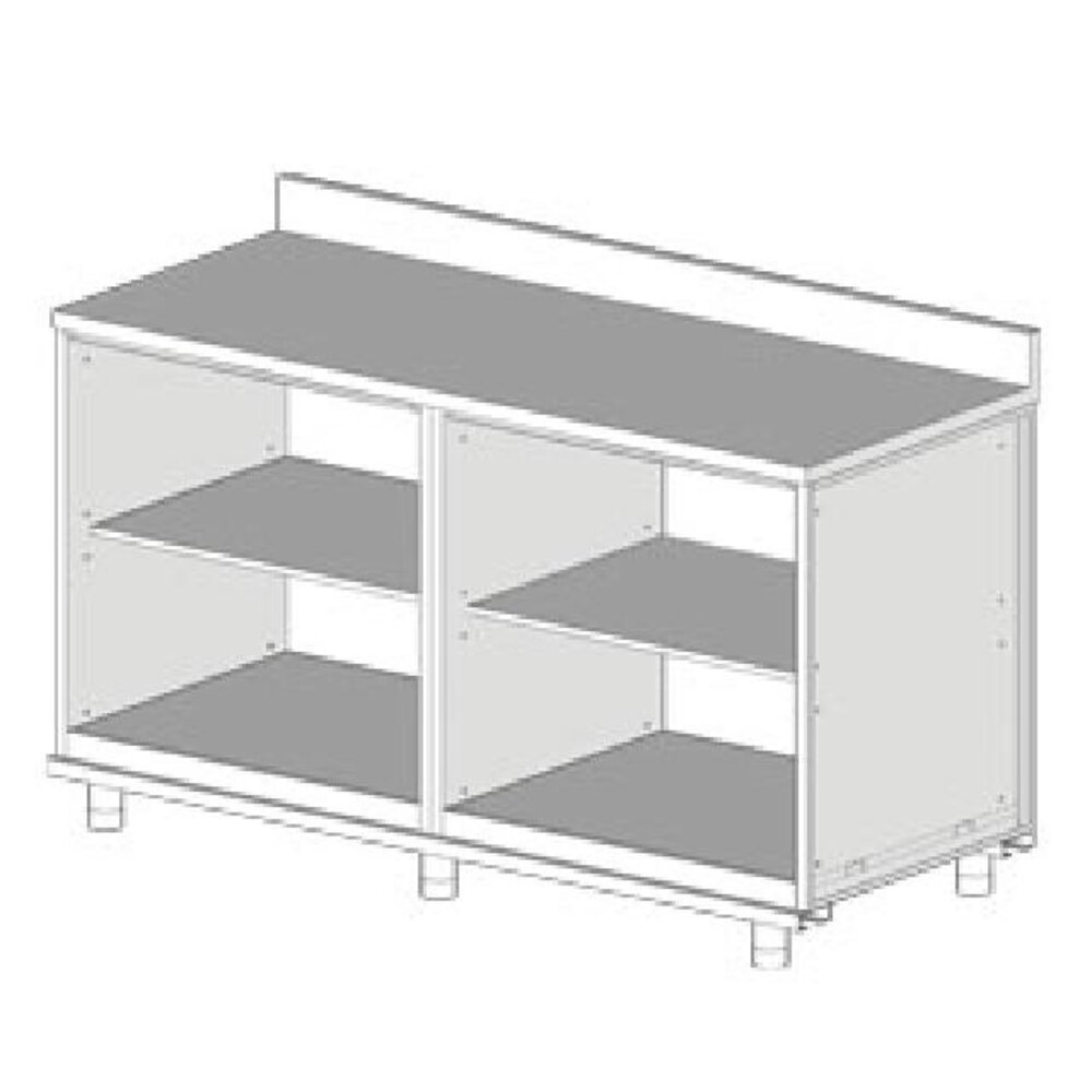 Diamond Neutraal achter meubel, opstaande boord | NL17X