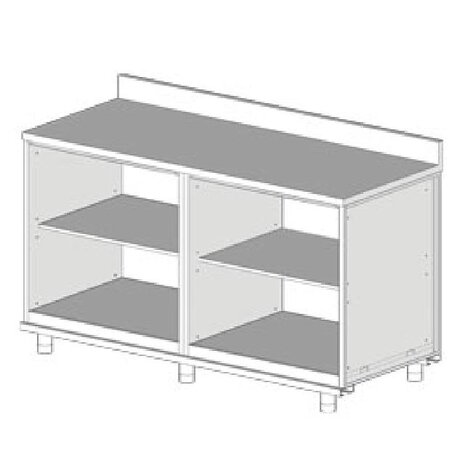 Diamond Neutraal achter meubel, opstaande boord | NL17X