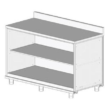 Diamond Neutraal achter meubel, opstaande boord | NL15X