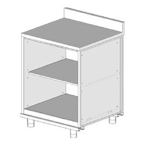 Diamond Neutraal achter meubel, opstaande boord | NL07X