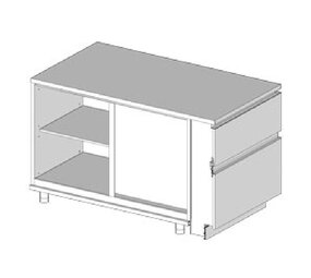 Diamond Hoektoonbank rechts neutraal - kassa
