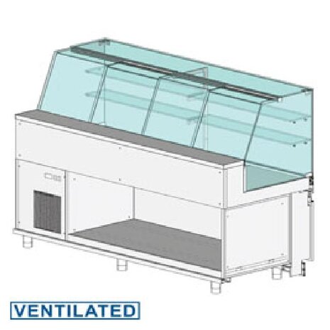 Diamond Uitstaltoonbank en & gn, hoge ruit, geventileerd, zonder reserve | VA25X Diamond Uitstaltoonbank en & gn, hoge ruit, geventileerd, zonder reserve | VA25X