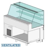 Diamond Uitstaltoonbank en & gn, hoge ruit, geventileerd, zonder reserve