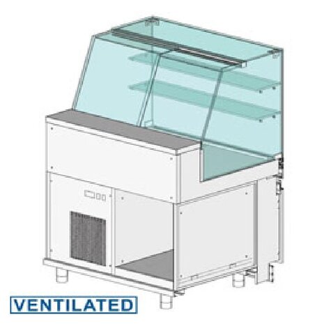 Diamond Uitstaltoonbank en & gn, hoge ruit, geventileerd, zonder reserve | VA10X Diamond Uitstaltoonbank en & gn, hoge ruit, geventileerd, zonder reserve | VA10X