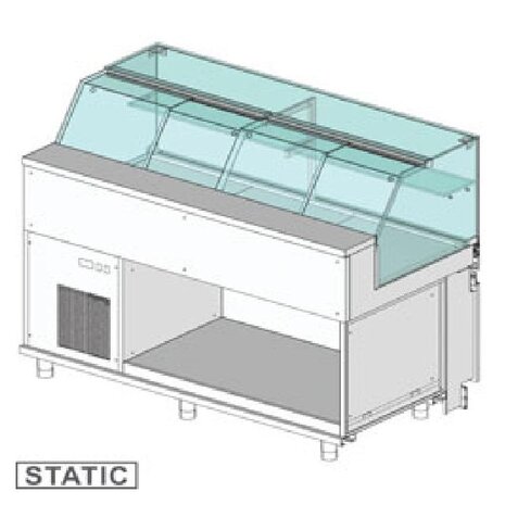 Diamond Gekoelde uitstaltoonbank en & gn, lage ruit , statisch, zonder reserve | SB17X Diamond Gekoelde uitstaltoonbank en & gn, lage ruit , statisch, zonder reserve | SB17X