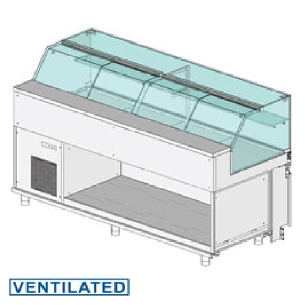 Diamond Gekoelde uitstaltoonbank en & gn, lage ruit , geventileerd, zonder reserve | VB21X Diamond Gekoelde uitstaltoonbank en & gn, lage ruit , geventileerd, zonder reserve | VB21X