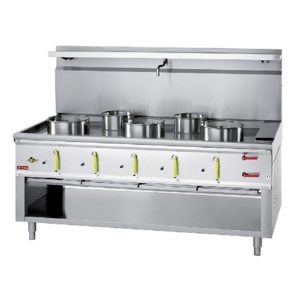 Diamond Wok-fornuis 5 branders met watergordijn | CHINA/5L Diamond Wok-fornuis 5 branders met watergordijn | CHINA/5L