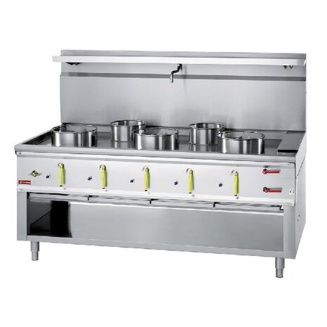 Diamond Wok-fornuis 5 branders met watergordijn | CHINA/5L Diamond Wok-fornuis 5 branders met watergordijn | CHINA/5L