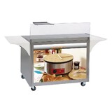 Diamond Mobiel r.v.s. meubel voor pannenkoeken. set van 4 wielen