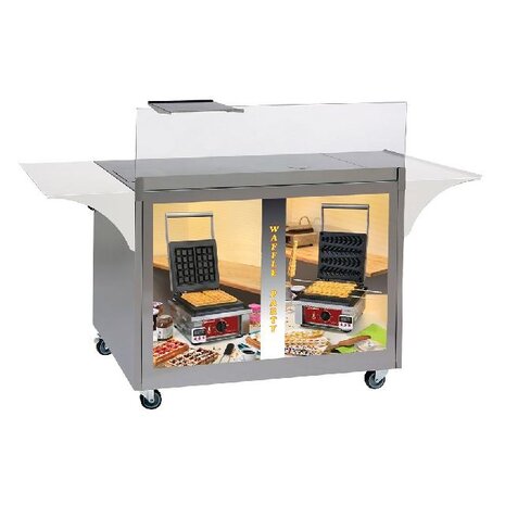 Diamond Mobiel r.v.s. meubel voor wafels, set van 4 wielen | GE-MRX Diamond Mobiel r.v.s. meubel voor wafels, set van 4 wielen | GE-MRX