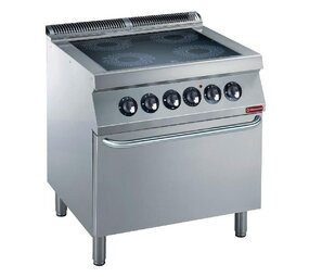 Diamond Elektrisch fornuis 4 vitrokeramische platen, elektrische oven gn 2 1 Diamond Elektrisch fornuis 4 vitrokeramische platen, elektrische oven gn 2 1