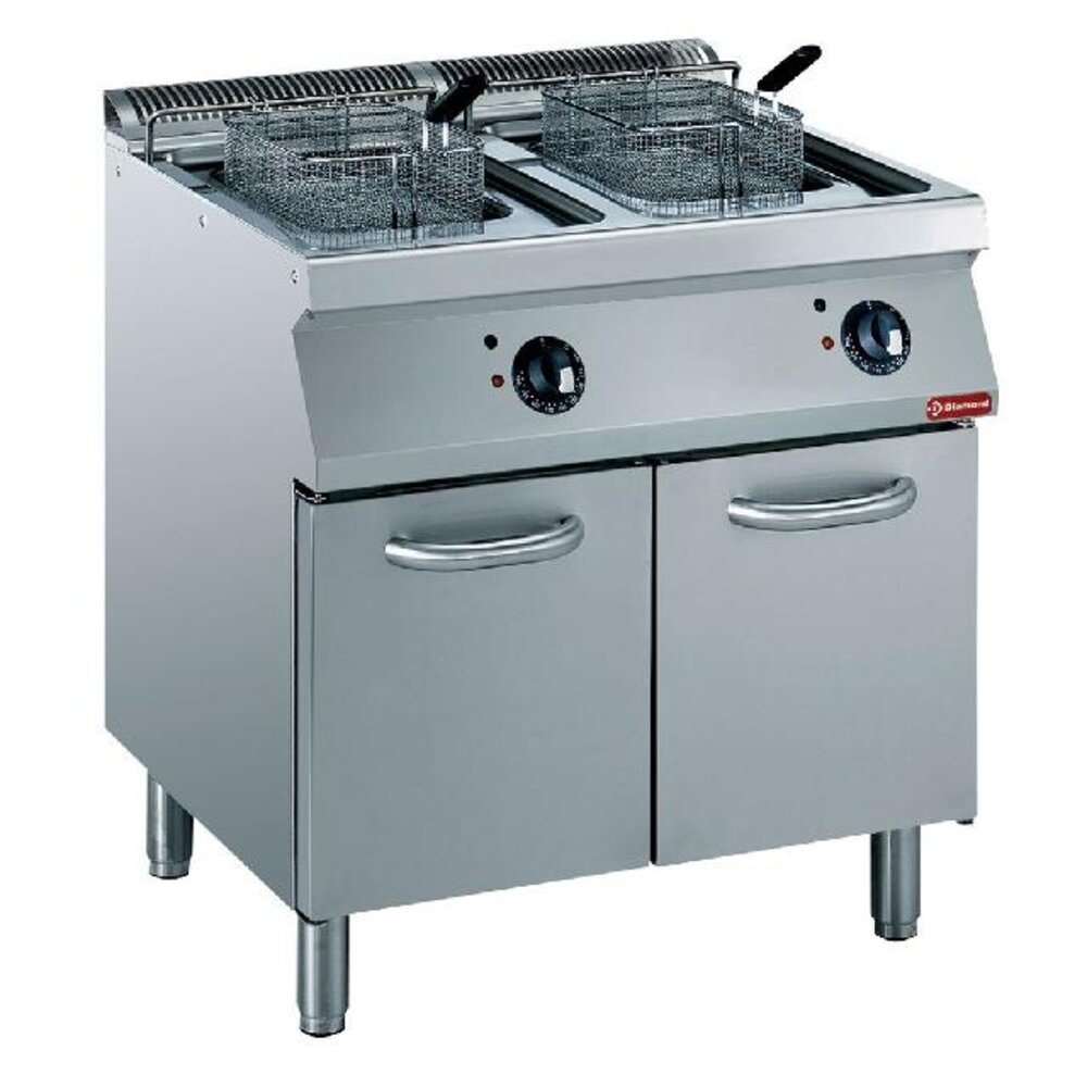 Diamond Elektrische friteuse kuip  y  2x 15 liter, buitenkant elementen op kast | E17/F30A8-N