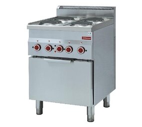 Diamond Fornuis 4 kookplaten en elektrische convectie-oven gn 2 3