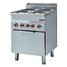Diamond Fornuis 4 kookplaten en elektrische convectie-oven gn 2 3 | E60/4PFV6 Diamond Fornuis 4 kookplaten en elektrische convectie-oven gn 2 3 | E60/4PFV6