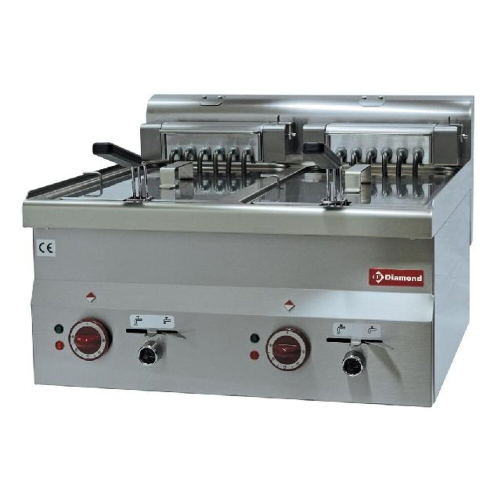 Diamond Elektrische friteuse, 2 kuipen 10 liter -top- | E60/F20-6T