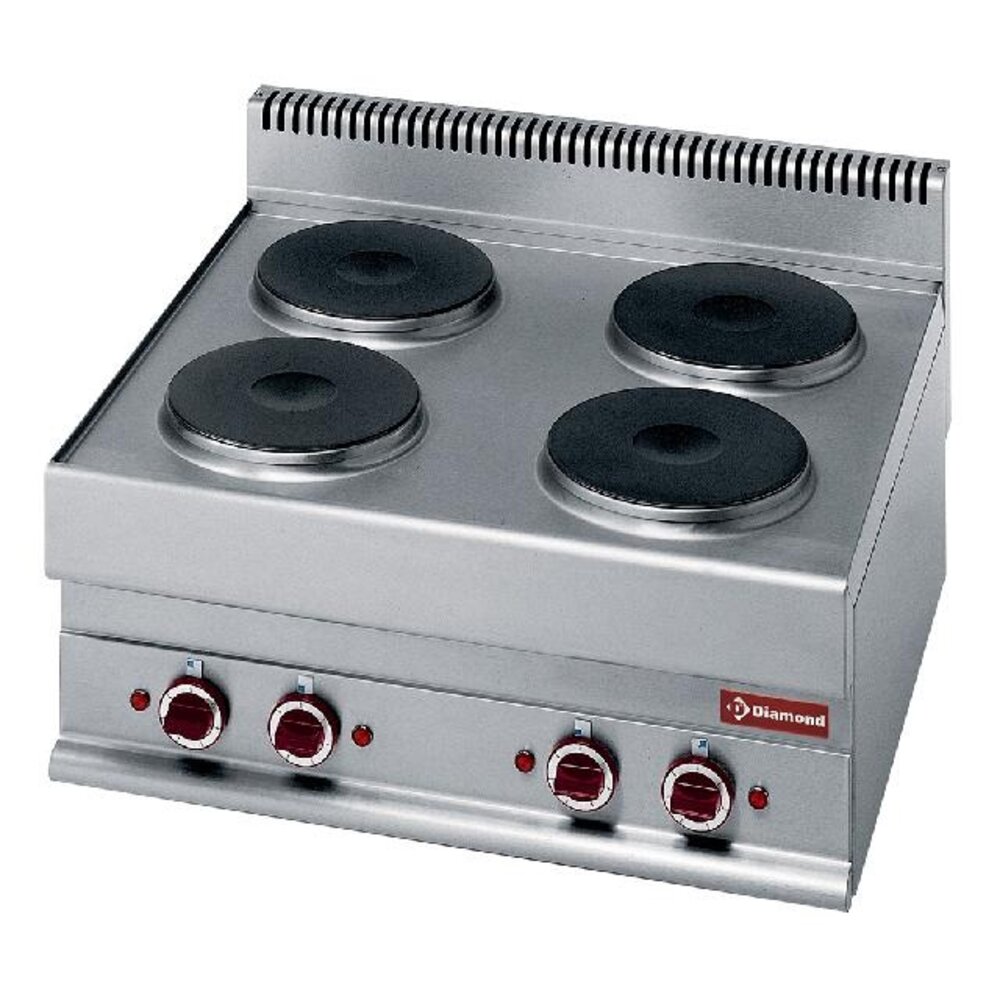 Diamond Elektrisch fornuis 4 ronde kookplaten -top- | E65/4P7T Diamond Elektrisch fornuis 4 ronde kookplaten -top- | E65/4P7T
