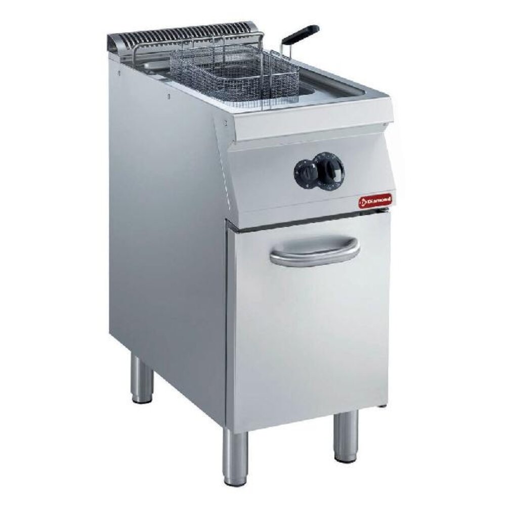 Diamond Gasfriteuse, kuip in  y   15 liter, buitenkant branders, op kast | G17/F15A4-N