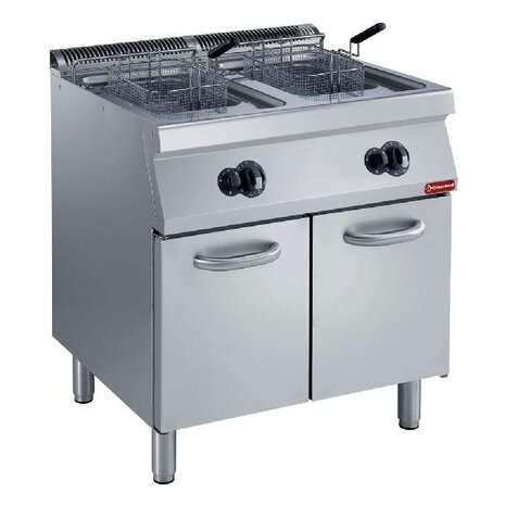 Diamond Gasfriteuse, kuip in  y   2x 15 liter, buitenkant branders, op kast | G17/F30A8-N