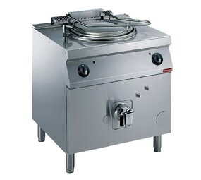 Diamond Ronde kookketel op gas, 60 liter, indirecte verwarming, op onderstel Diamond Ronde kookketel op gas, 60 liter, indirecte verwarming, op onderstel