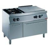 Diamond Fornuis 2 vuren, 1 doorkookplaat, gasoven gn 2 1, neutrale kast