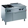 Diamond Fornuis 2 vuren, 1 doorkookplaat, gasoven gn 2 1, neutrale kast | G17/T2BFA12-N Diamond Fornuis 2 vuren, 1 doorkookplaat, gasoven gn 2 1, neutrale kast | G17/T2BFA12-N