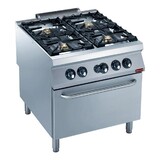 Diamond Gasfornuis 4 branders, gasoven gn 2 1