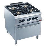 Diamond Gasfornuis 4 branders, gasoven gn 2 1  powerful