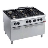Diamond Gasformuis 6 branders, gasoven gn 2 1, armoire neutre