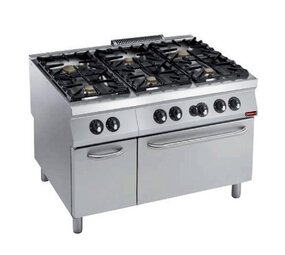 Diamond Gasformuis 6 branders, gasoven gn 2 1, armoire neutre