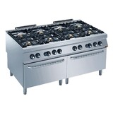 Diamond Gasfornuis 8 branders, 2 gasovens gn 2 1