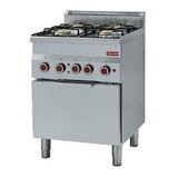 Diamond Gasfornuis 4 branders en elektrische convectie-oven gn 2 3 Diamond Gasfornuis 4 branders en elektrische convectie-oven gn 2 3