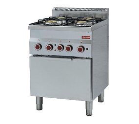 Diamond Gasfornuis 4 branders en elektrische convectie-oven gn 2 3