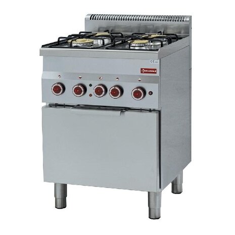 Diamond Gasfornuis 4 branders en elektrische convectie-oven gn 2 3 | G60/4BFEV6 Diamond Gasfornuis 4 branders en elektrische convectie-oven gn 2 3 | G60/4BFEV6