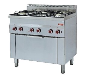 Diamond Gasfornuis 5 branders en elektrische convectie-oven gn 1 1