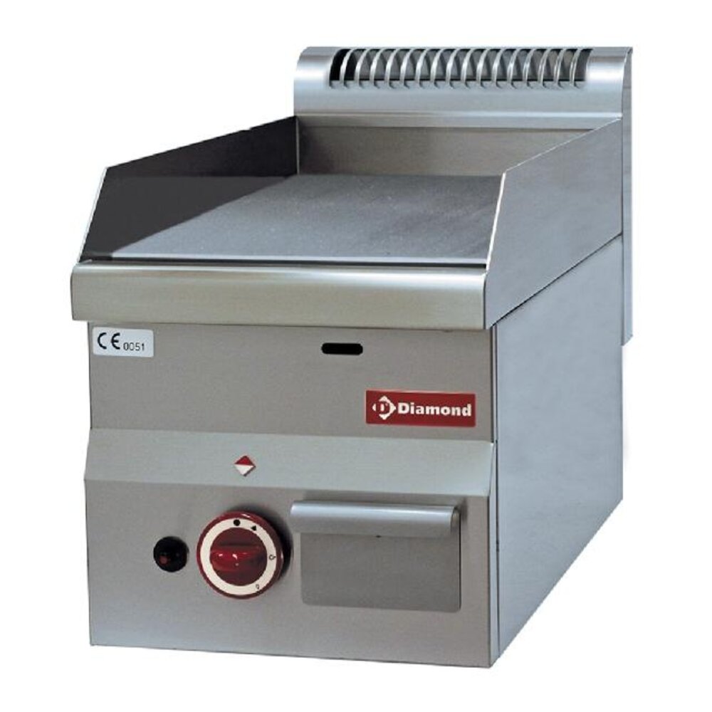 Diamond Bakplaat op gas met vlakke plaat -top- | G60/PL3T