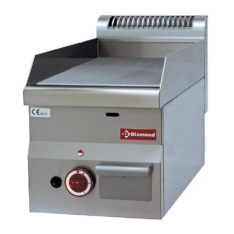 Diamond Bakplaat op gas met vlakke plaat -top- | G60/PL3T