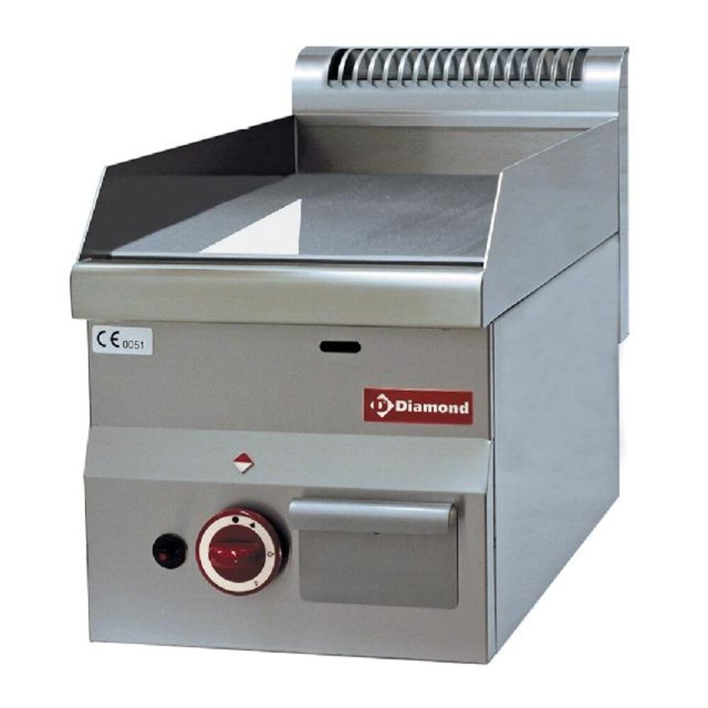 Diamond Braadplaat op gas met vlakke plaat chroom -top- | G60/PLCD3T Diamond Braadplaat op gas met vlakke plaat chroom -top- | G60/PLCD3T