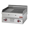 Diamond Bakplaat gas, 1 2 vlak en 1 2 geribt chroom -top- | G60/PMCD6T Diamond Bakplaat gas, 1 2 vlak en 1 2 geribt chroom -top- | G60/PMCD6T
