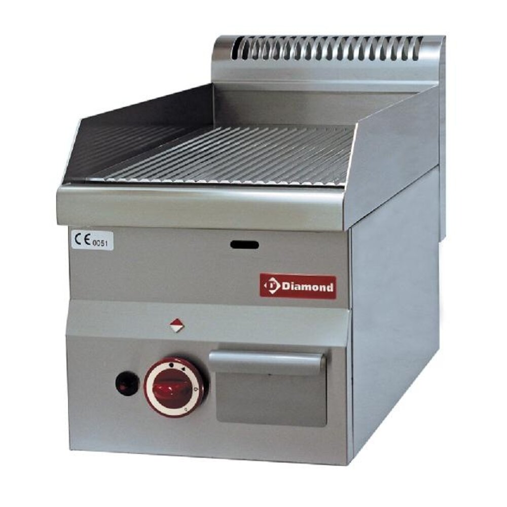 Diamond Braadplaat op gas met geribde plaat -top- | G60/PR3T Diamond Braadplaat op gas met geribde plaat -top- | G60/PR3T